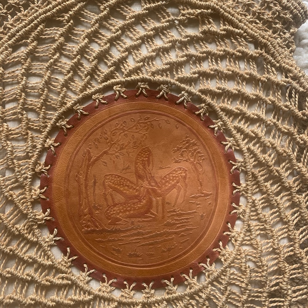 Vintage Woven Hemp Leather Tote - Picture 3 of 9